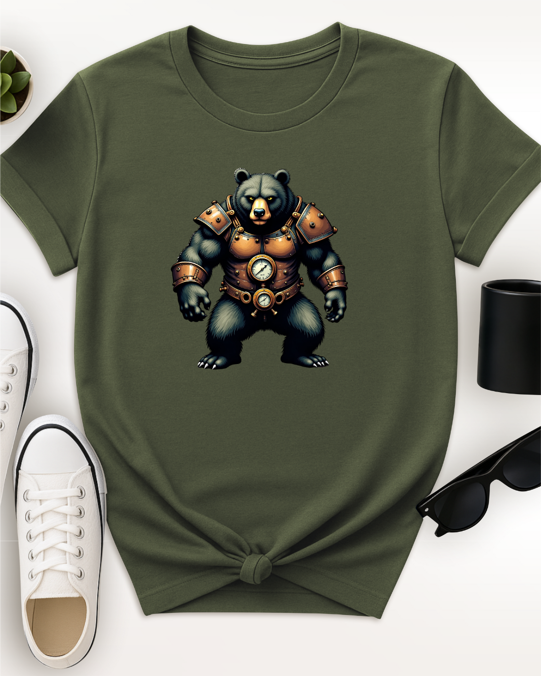 Softstyle T-Shirt - Steam Punk Bear Design