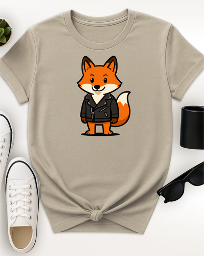 Cool Fox Leather Jacket Tee