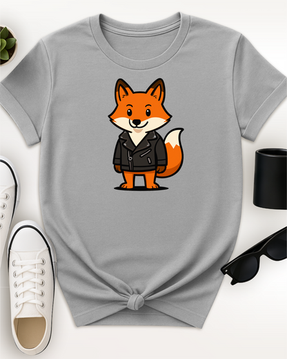 Cool Fox Leather Jacket Tee