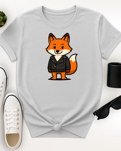 Cool Fox Leather Jacket Tee