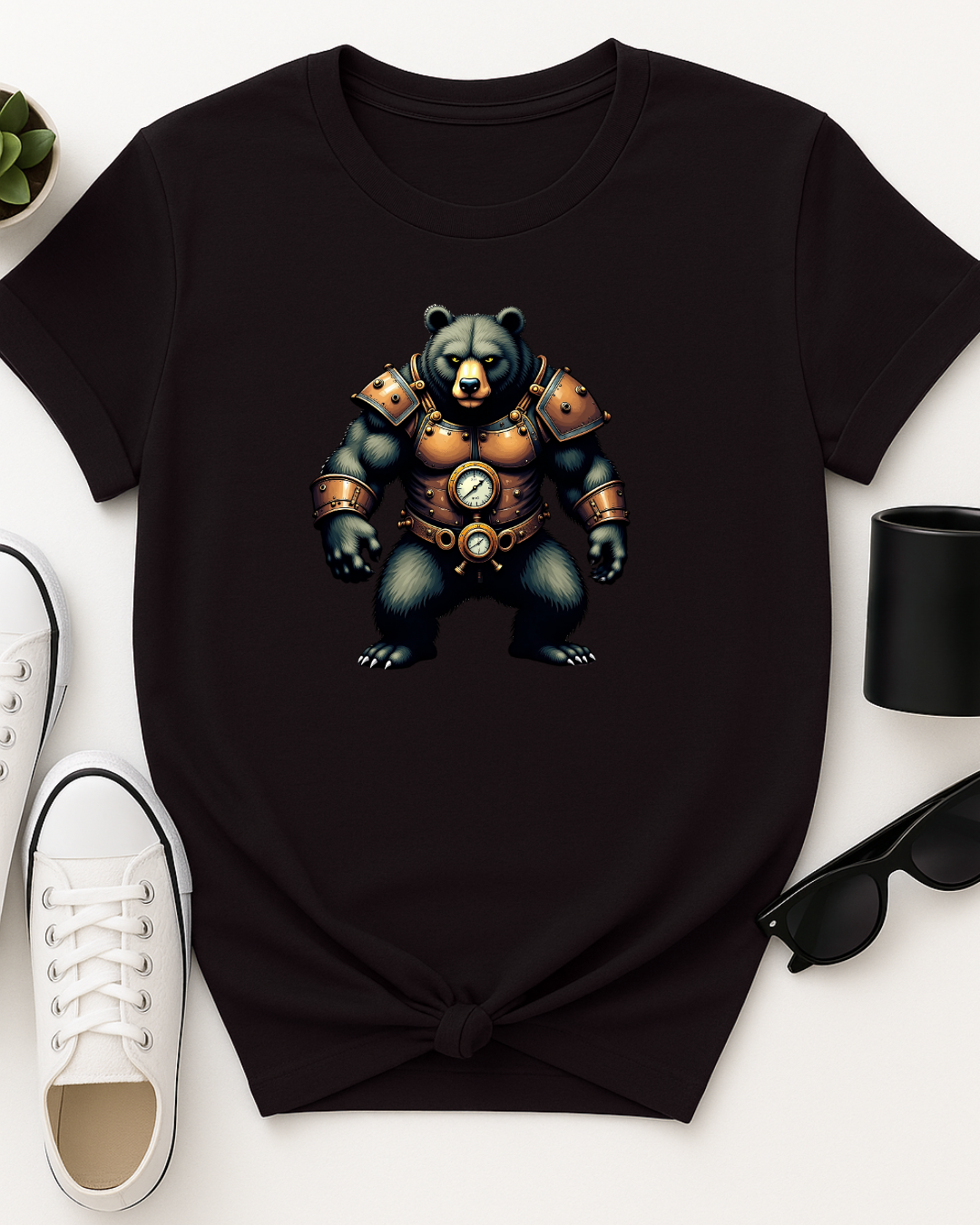Softstyle T-Shirt - Steam Punk Bear Design