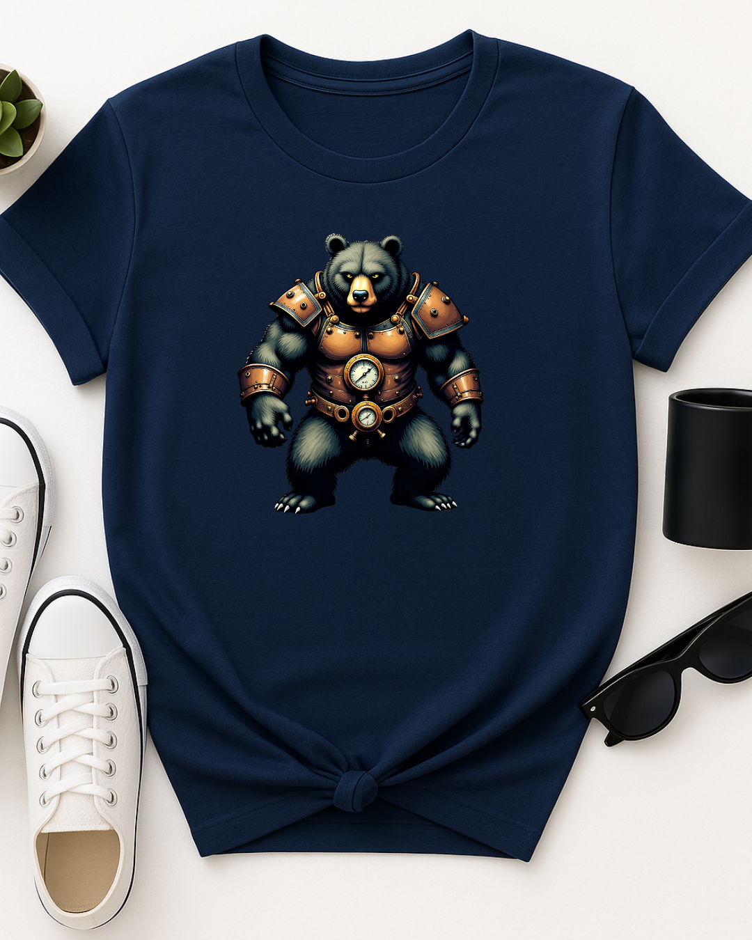 Softstyle T-Shirt - Steam Punk Bear Design