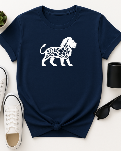 Silhouette Floral Lion