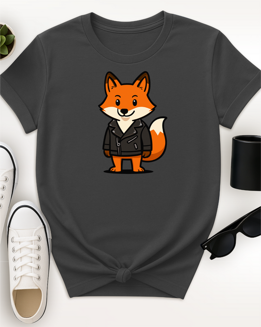 Cool Fox Leather Jacket Tee