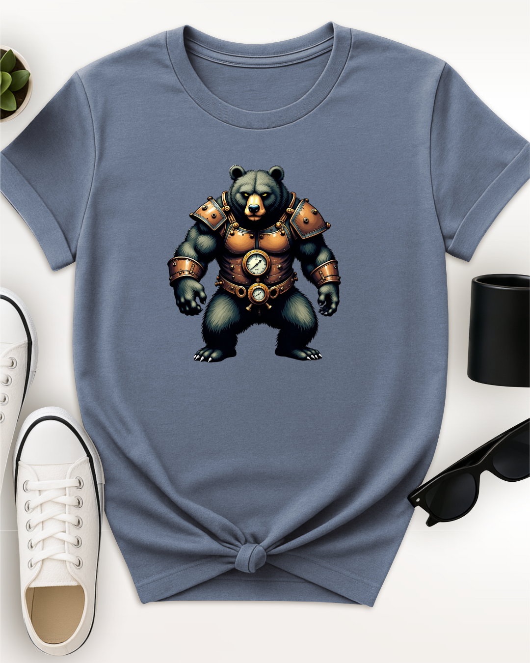Softstyle T-Shirt - Steam Punk Bear Design