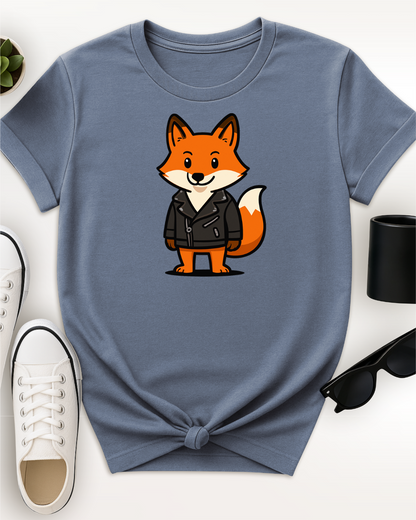 Cool Fox Leather Jacket Tee