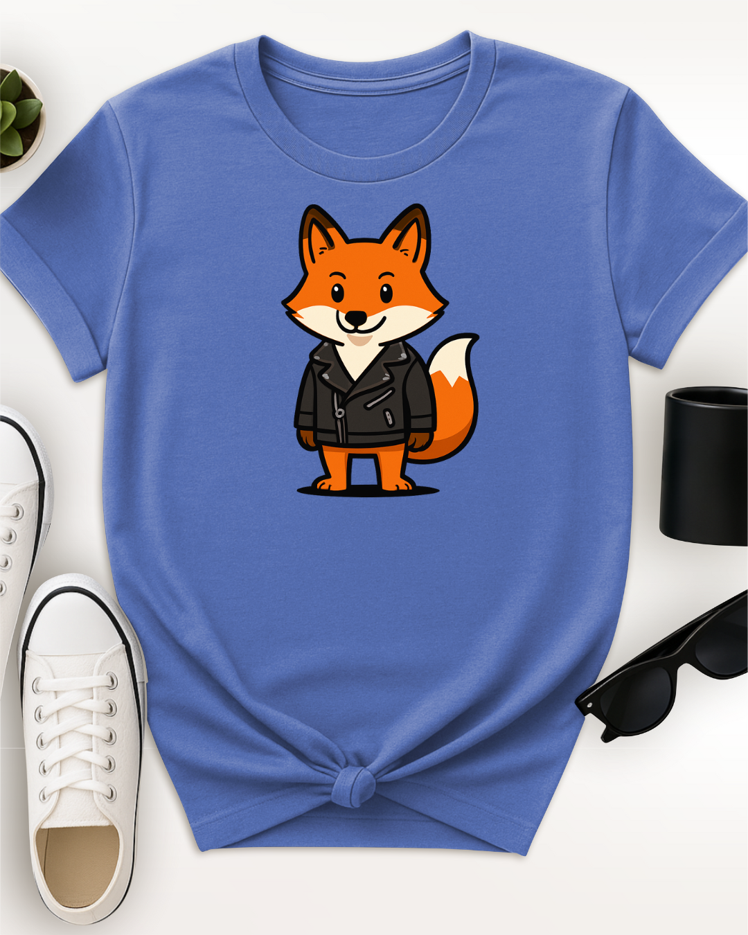 Cool Fox Leather Jacket Tee