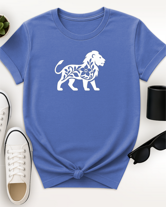 Silhouette Floral Lion