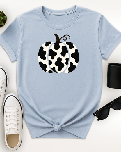 Cow Print Pumpkin Tee