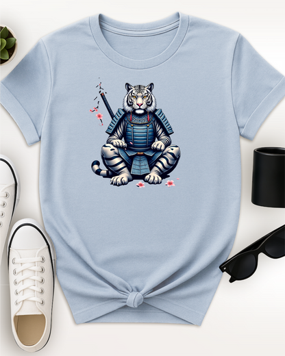 Samurai White Tiger Unisex T-Shirt