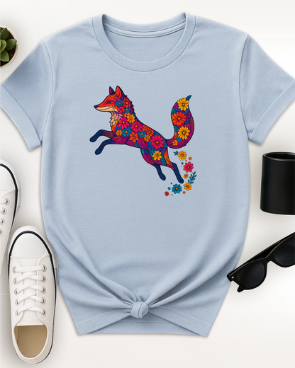 Leaping Floral Fox