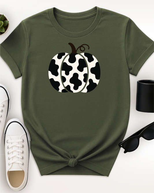 Cow Print Pumpkin Tee