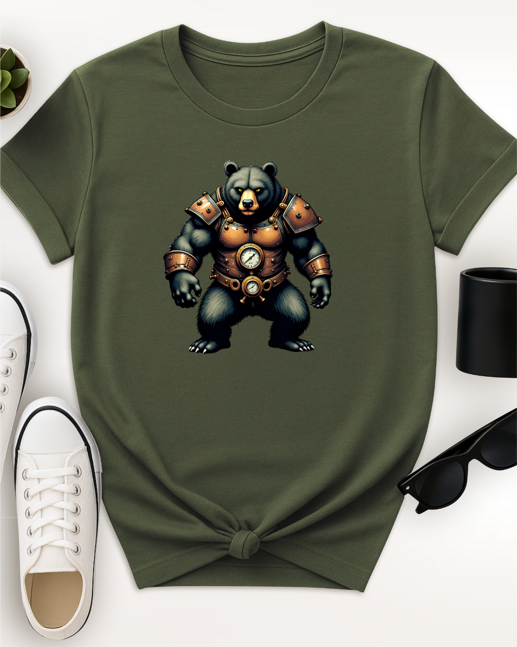 Softstyle T-Shirt - Steam Punk Bear Design